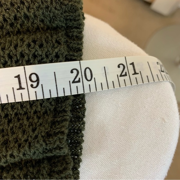 ColdWater Creek Olive Button Front 3/4 Sleeve Sweater- M - Picture 11 of 14